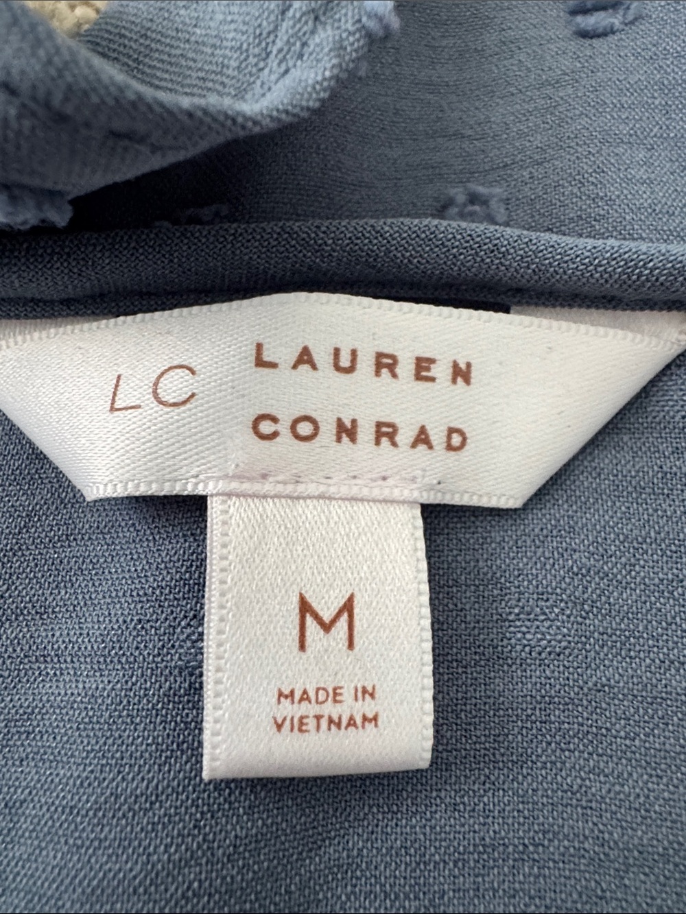 LC Lauren Conrad Slate Blue Ruffle V-Neck Camisole - Picture 2 of 5